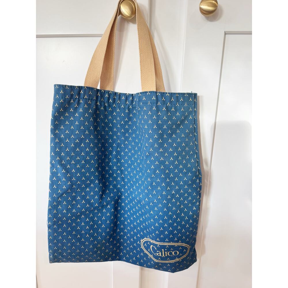 Vintage 90s Calico Canvas Market Tote - Picture 4 of 4